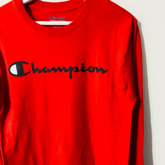 NEW Red Long Sleeve T-Shirt by CHAMPION - Picture 6 of 7
